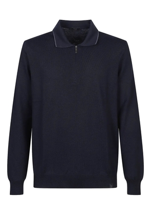 Fay zip-up polo shirt - Blue