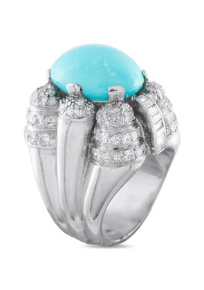 LB Exclusive diamond and turquoise ring - Silver
