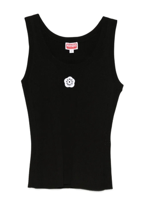 Kenzo 'Boke Flower 2.0' embroidered ribbed top - Black