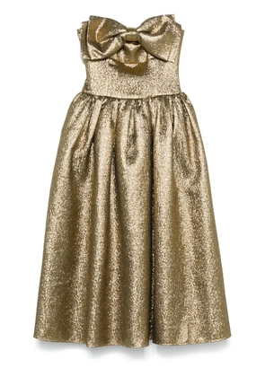 Self-Portrait metallic midi dress - Gold
