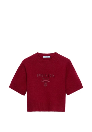 Prada wool and cashmere crew-neck sweater - Red