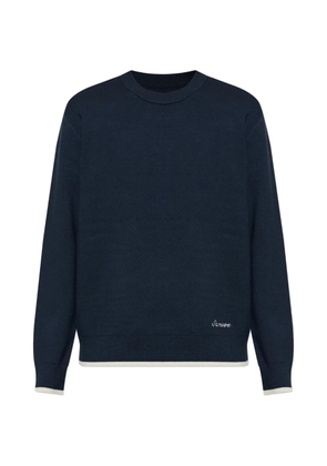 SAMSOE SAMSOE crewneck logo sweater - Blue