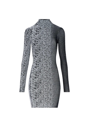 Jean Paul Gaultier 3d Snake Skin long-sleeves mini dress - White