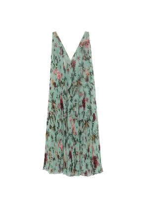 La DoubleJ Twirling V-neck floral maxi dress - Green