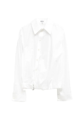 LOEWE Draped cotton shirt - White