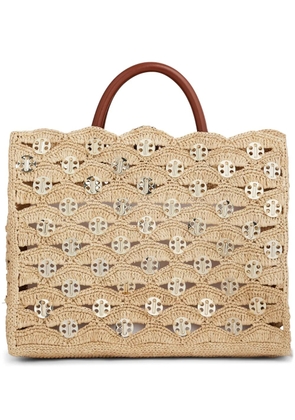 Rabanne Sac a Main Disc-Link tote bag - Neutrals