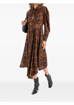 BOSS floral-print dress - Brown
