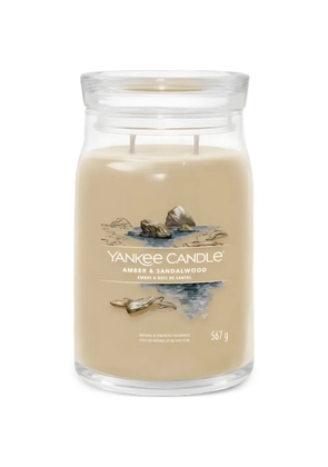 yankee candle large Amber and Sandalwood candle - Brown