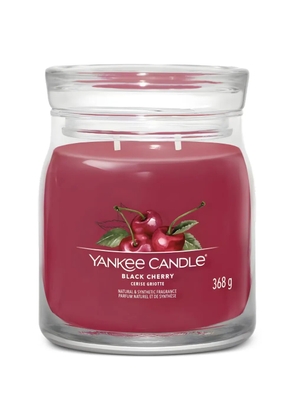 yankee candle medium Black Cherry candle - Red