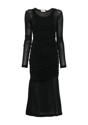 BITE Studios Rigel layered gathered dress - Black