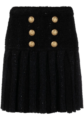Balmain high-waisted button-detail skirt - Black