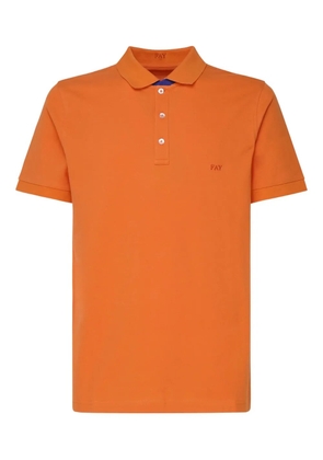 Fay embroidered cotton polo shirt - Orange