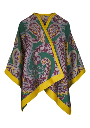 ETRO paisley-motif cape - Green