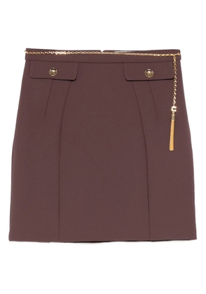 Elisabetta Franchi high-waisted fitted skirt - Brown