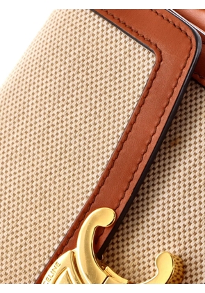 Celine Pre-Owned Triomphe Shoulder Bag Canvas with Leather Teen crossbody bag - Brown