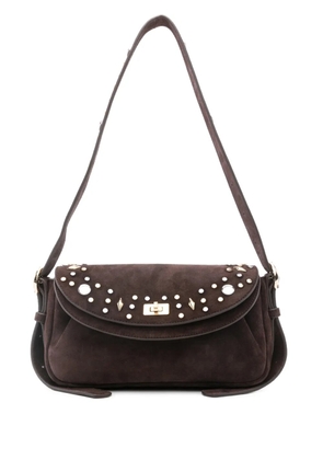 SANDRO embellishment flap shoulder bag - Brown