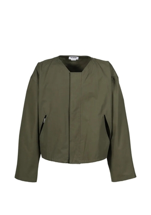 Hed Mayner collared cutwork jacket - Green