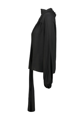 DRHOPE scarf-collar long-sleeve blouse - Black