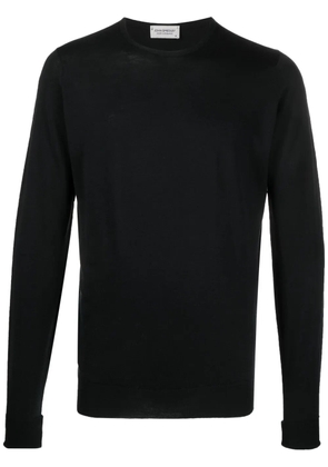 John Smedley plain crew-neck jumper - Black