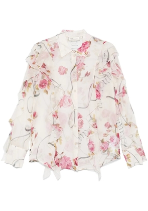 Blumarine floral shirt - Neutrals