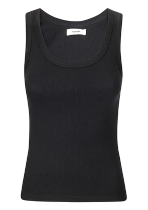 Haikure Scoop neck tank top - Black