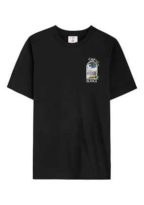 Casablanca logo-print T-shirt - Black