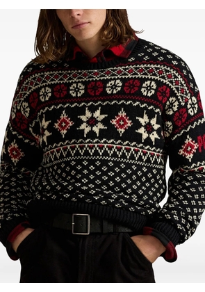 Polo Ralph Lauren fair-isle pattern crew-neck sweater - Black