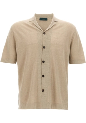 Zanone linen shirt - Neutrals