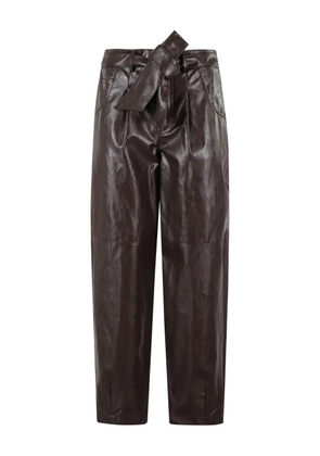 Federica Tosi bow-detail carrot trousers - Brown