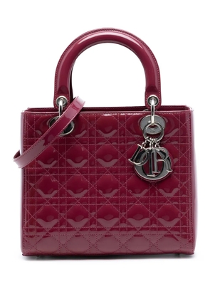 Christian Dior Pre-Owned 2012 Medium Patent Cannage Lady Dior satchel - Pink