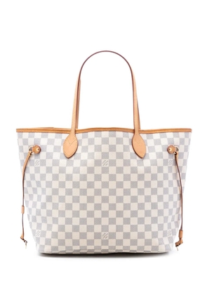 Louis Vuitton Pre-Owned 2015 Damier Azur Neverfull MM tote bag - White