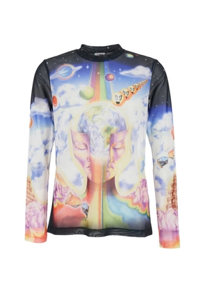 Casablanca mesh printed sweatshirt - Black