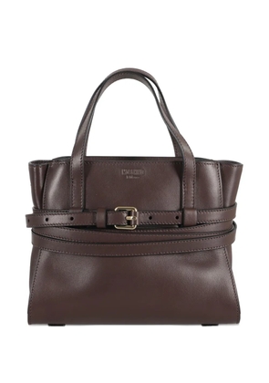 Moschino small Tie Me buckle-strap tote bag - Brown