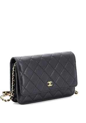 CHANEL Pre-Owned Wallet on Chain Quilted Caviar crossbody bag - Black