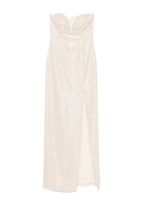 Roland Mouret diamante-embellished maxi dress - Neutrals