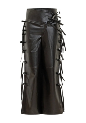 A.W.A.K.E. Mode bow-detail trousers - Black