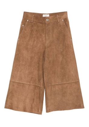 AMI Paris suede side-pocket trousers - Brown
