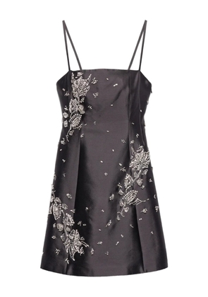 Prada crystal-embellished mini dress - Grey