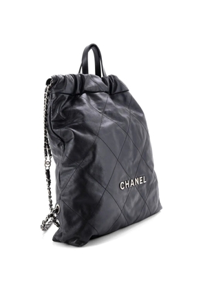 CHANEL Pre-Owned 22 Chain Quilted Calfskin Large backpack - Black
