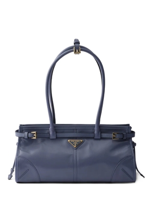 Prada medium Bonnie leather tote bag - Blue