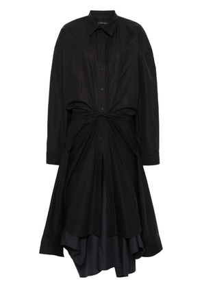 Balenciaga Maxi Patched shirt dress - Black