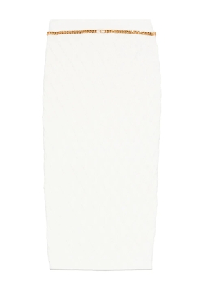 Elisabetta Franchi chain-embellished skirt - White