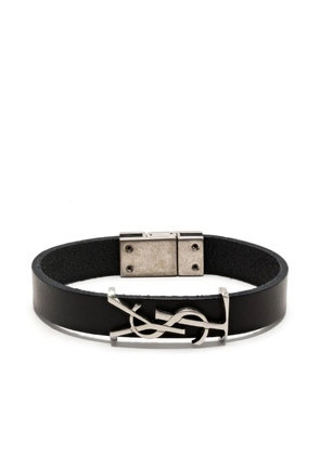 Saint Laurent Cassandre logo bracelet - Black