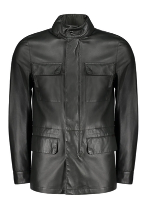 Moorer four-pocket drawstring leather jacket - Green