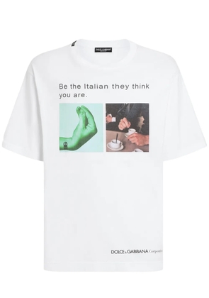 Dolce & Gabbana graphic print t-shirt - White
