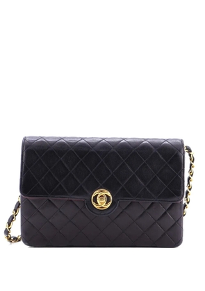 CHANEL Pre-Owned CC Chain Flap Bag Quilted Lambskin Small crossbody bag - Black