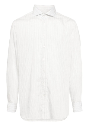 Lardini striped button-up shirt - White