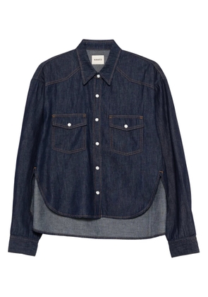 KHAITE Grenon patch-pocket shirt - Blue