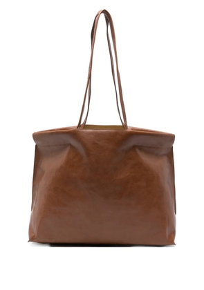 bea mombaers leather tote bag - Brown