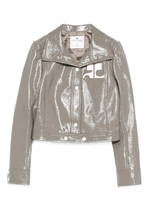 Courrèges Reedition vinyl jacket - Brown